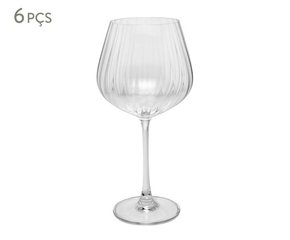 Jg 6 Taças de Vinho de Cristal Columba Optic 640ML