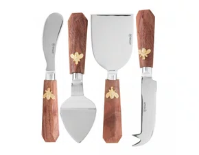 Cj de 4 P/Queijo New Bee 17,5X4CM Aço Inox