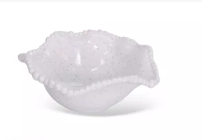 Jogo d 4 Bowls em Melamina com Borda Em Relevo Branco