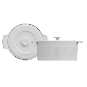 Sopeira Cocotte em Porcelana Branca 2,75L