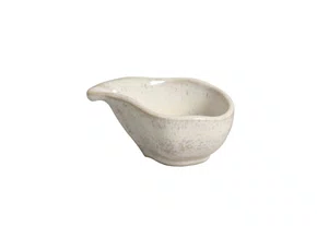 Conjunto com 6 Molheiras Oval Orgânico Latte 8x6cm 40ml