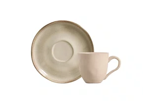 Conjunto com 6 Xícaras De Chá com 6 Pires Bio Raio 170ml