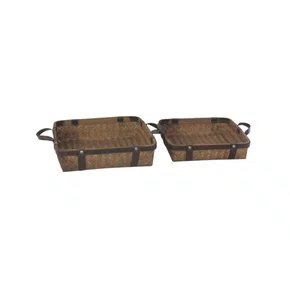 Conjunto de Bandejas Bambi Marrom  2Pçs