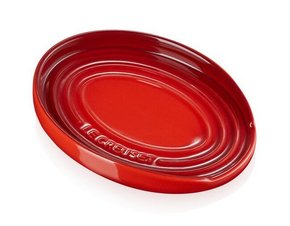 Descanso Oval Para Colher Vermelho