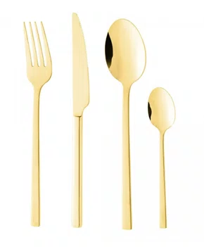 Faqueiro 24 Peças de Aço Inox Firenze Dourado - Wolff