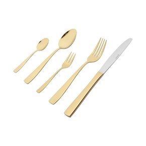 Faqueiro 30 peças Inox Pisa Dourado