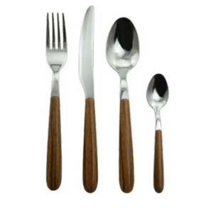 Faqueiro Inox Cabo Marrom 24pçs