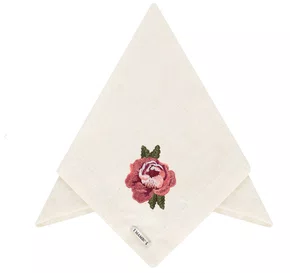 Guardanapo de Linhão Off White Peônia