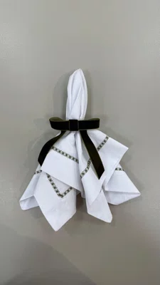 Guardanapo Percal 40X40 Clover C/Verde