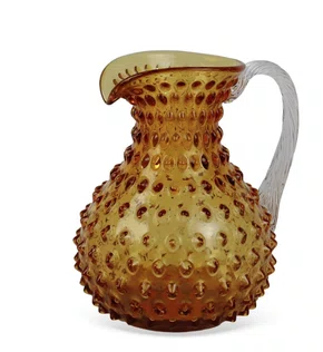 Jarra em Vidro Âmbar C/Detalhes em Relevo 1700ML