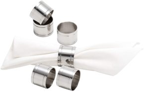Jogo 6 Argolas Inox para Guardanapo