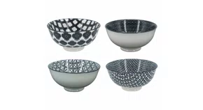 Jg 4 Bowls de Porcelana Decorativo 12cm reto e Branco