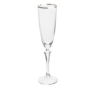 Jg 6 taças Champanhe Elizabeth Gold 200Ml