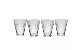 Jg C/4 Copos Lines Butterfly Vidro 350ML