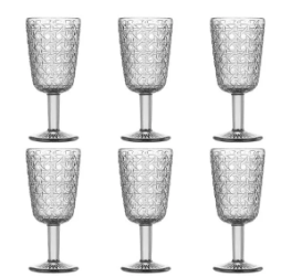 Jg C/6 Taças Luxor Vidro 300ml