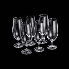 Jg de 6 taças para cerveja cristal Transparente 380ML