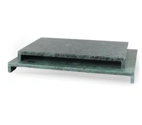 Jg de Bandejas em Mármore Verde 2 Pçs