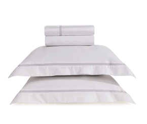 Jg de Cama 4P Montale Branco/Platino Queen