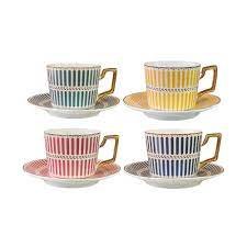 Jogo 4 Xicaras P/café Olimpo em New Bone China 110ml