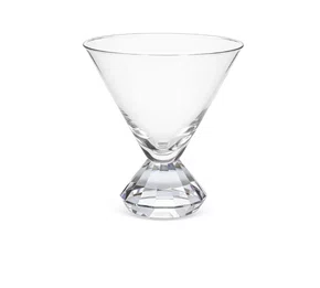 Jogo 6 de Copos em Vidro Base Diamantada Transparente 290ML