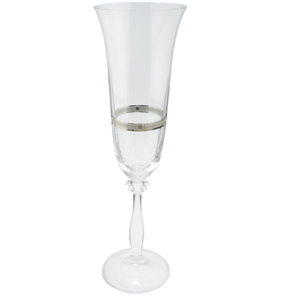 Jogo 6 Taças P/Champanhe Angela Platinum 190Ml