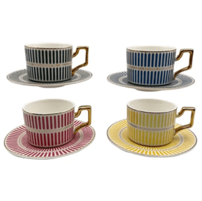 Jogo de 4 Xicaras P/chá Olimpo em New Bone China 200ml