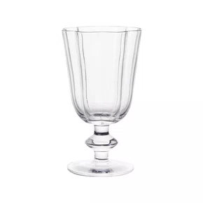 Jogo de 6 Copos de Vidro em Folha Transparente 260ML