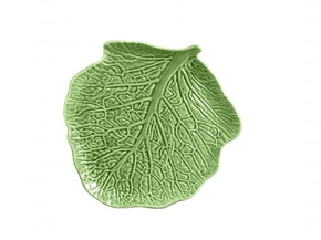 Jogo de 6 Pratos Raso Folha Verde Cristina