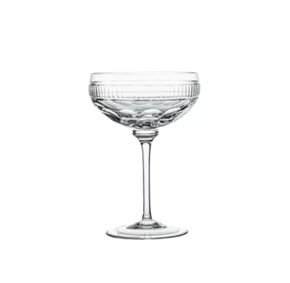 Jogo de 6 Taças de Cristal para Champanhe Coupé Lapidado