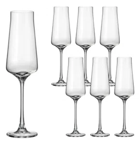Jogo de 6 taças P/ Champanhe Cettia em Cristal 270ml A26cm