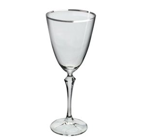 Jogo de 6 Taças para Agua Elizabeth em Cristal Silver