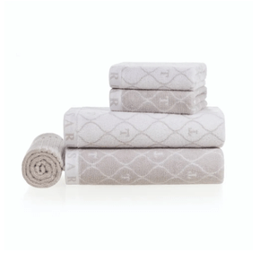 Jogo de Banho 5 Peças Trussardi Speciale Gelo e Branco