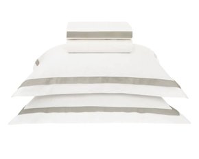 Jogo de Cama Casal Trussardi Vercelli Branco/ Marmo