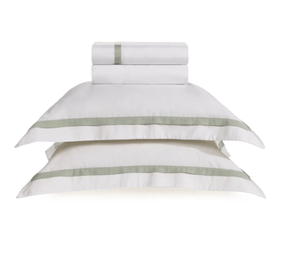Jogo de Cama King Vercelli Branco C/Pistacchio