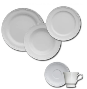 Jogo de Jantar 20Pçs Clássica Cinza