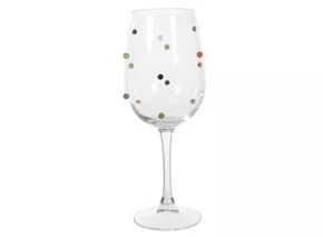 Jogo de taça Para Vinho 440ml 22,5X8,6cm C/4 Pçs Dots Colors