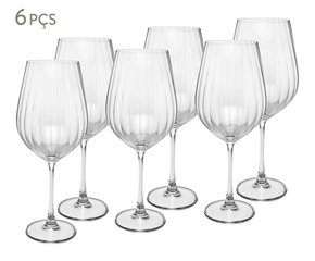 Jogo de Taças Vinho Cristal Eco. Columba Optic 580ML