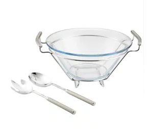 Jogo P/Salada Chambord  em Vidro Borossilicato 3 peças