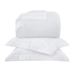 Kit Colcha Super King Buddemeyer Luxus Etiene Branco