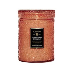 Mini Vela Pote Vidro 50H Mandarino Cannela