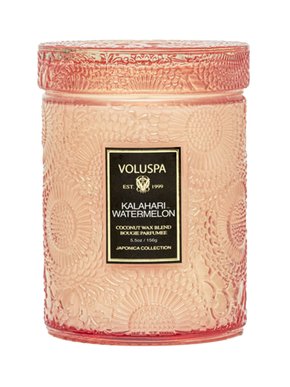 Mini Vela Pote Vidro 50H Relevo Kalahari Watermelon