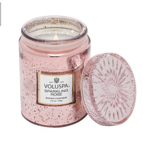 Mini Vela Pote Vidro Sparkling Rose 50H