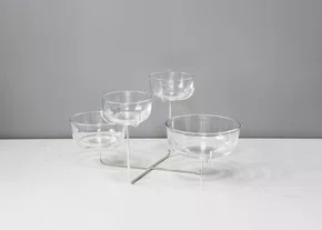 Petisqueira C/Bowl de Vidro