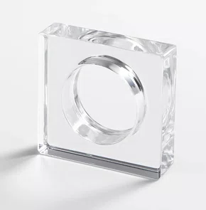 Porta Guardanapo Auguri Casa Acrilico Transparente Quadrado