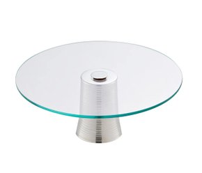 Prato P/Bolo Spin em Vidro Baixo St James