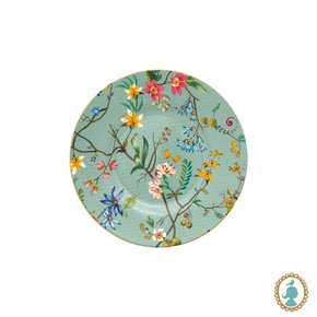 Prato Petit Four Flowers Azul Jolie