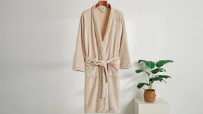 Roupão Kimono C/Pipping Rosa Peach Tamanho G