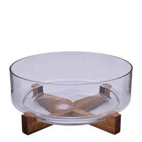 Saladeira Base Acacia 28Cm