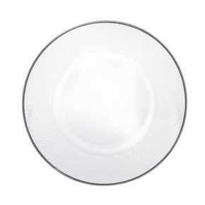 Conjunto 4 Sousplat de Cristal Thin Edge Prata - Wolff