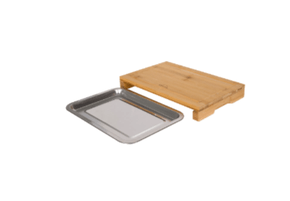 Tabua de Cortar De Bambu C/Bandeja